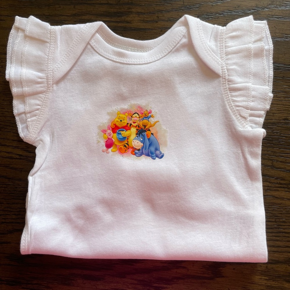 Rabbit Skins Kids Bodysuit - White with Cartoon Friends